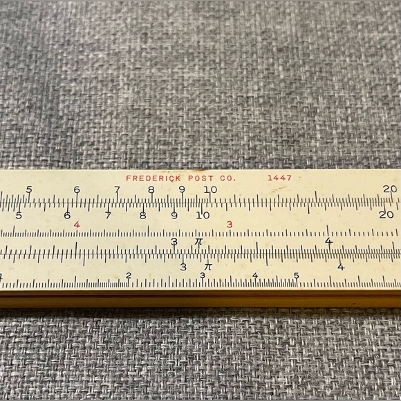 Vintage Frederick Post Co. 1447 Bamboo Slide Rule Ruler with Case Japan - Picture 3 of 16